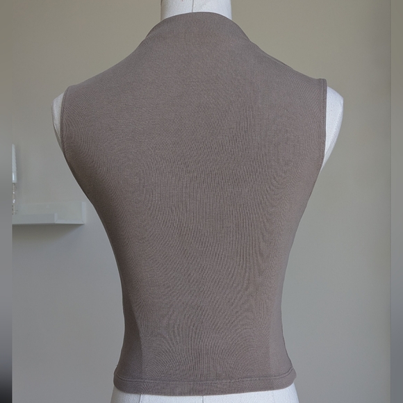 Zara High Neck Cotton Tank - Picture 2 of 7